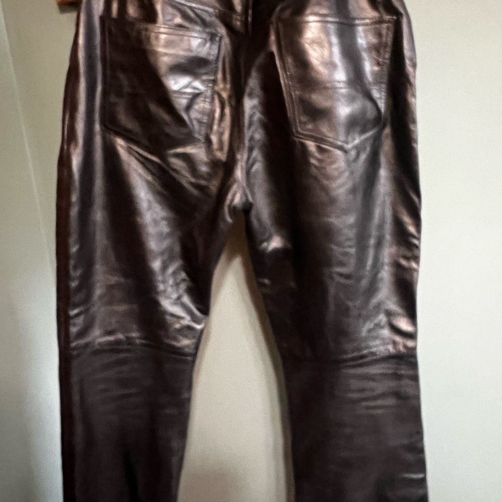 Polo by Ralph Lauren Black Leather Pants - Picture 13 of 17